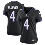 Nike Women's Nike Zay Flowers Black Baltimore Ravens Alternate Game Jersey