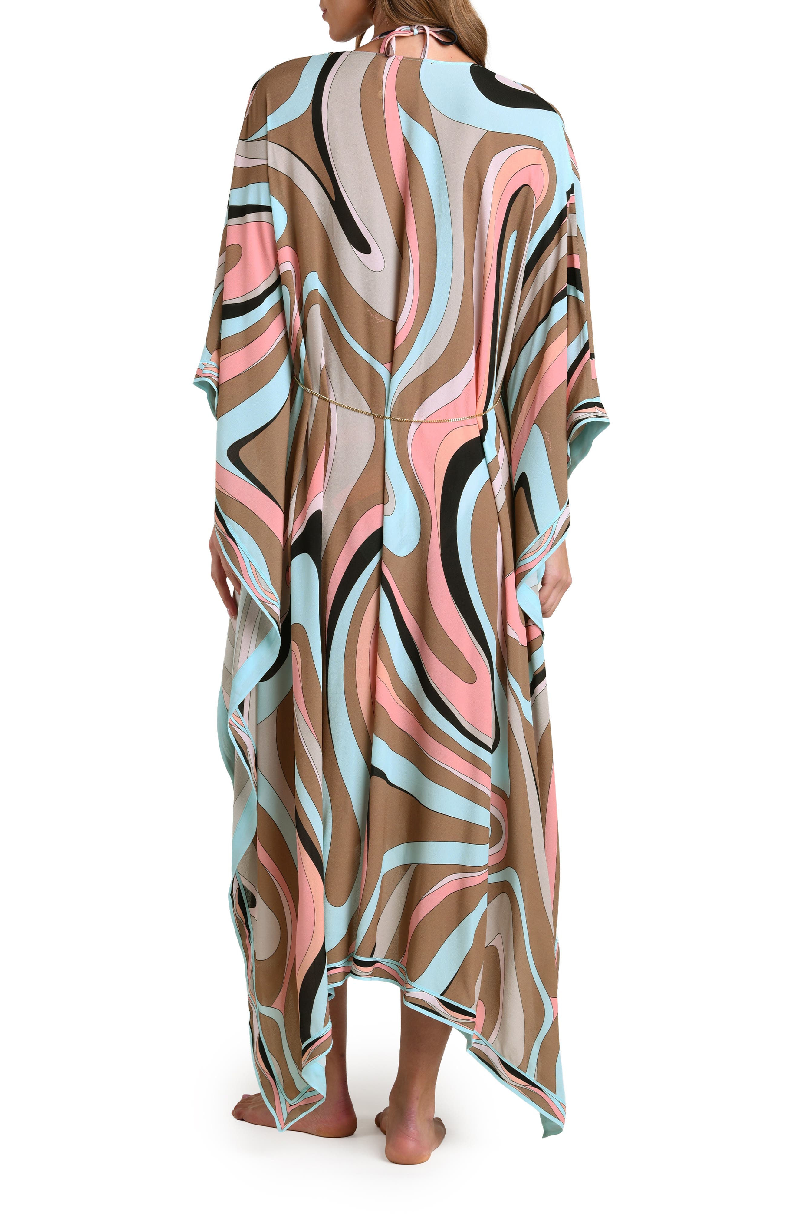 Kara Abstract Swirl Cover-Up Maxi Duster - image 2