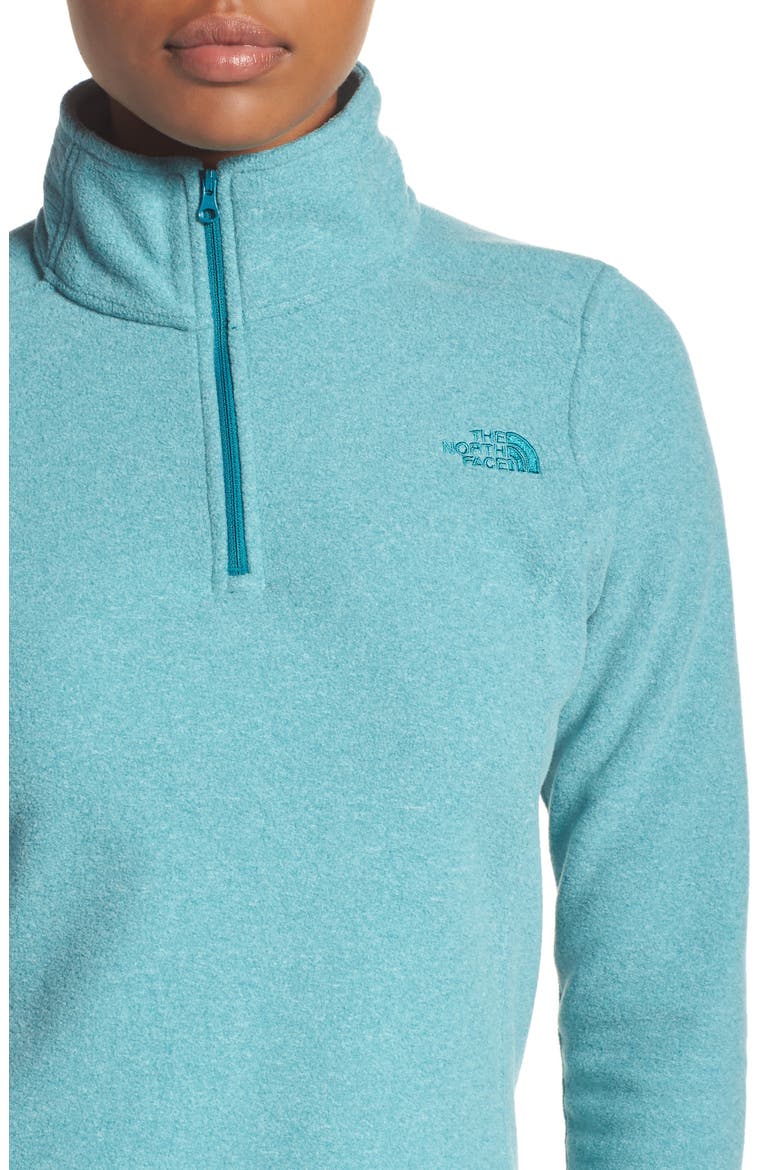 'Glacier' Quarter Zip Pullover, Alternate, color, HARBOR BLUE HEATHER