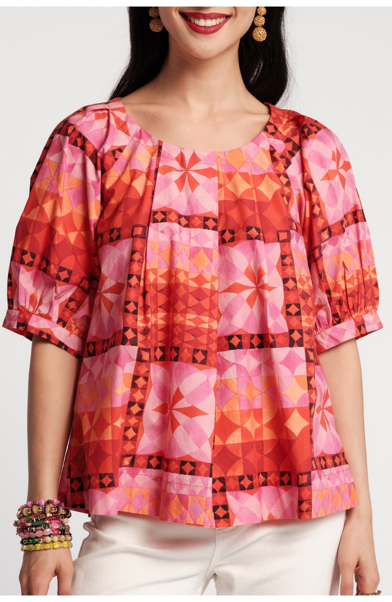 Frances Valentine Zonda Mosaic Top, Main, color, Pink/Multi