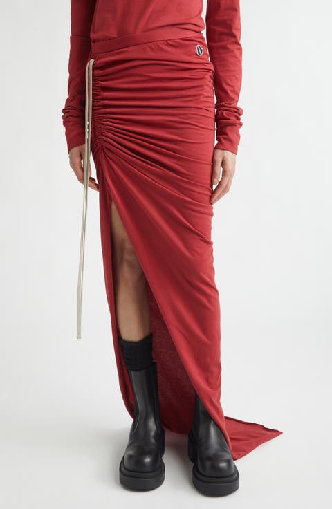 x Rick Owens Draped Jersey Skirt