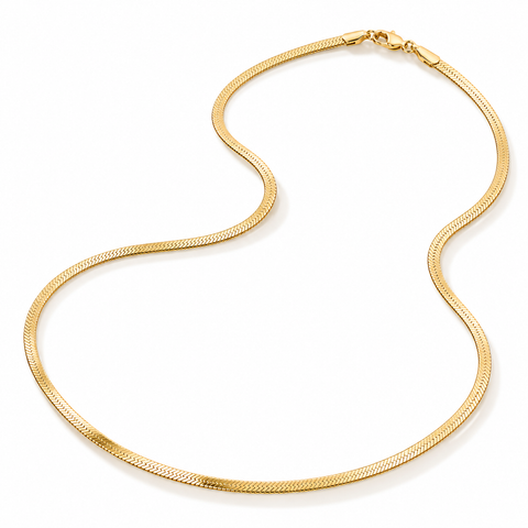 Gold-tone Herringbone Stacking Necklace