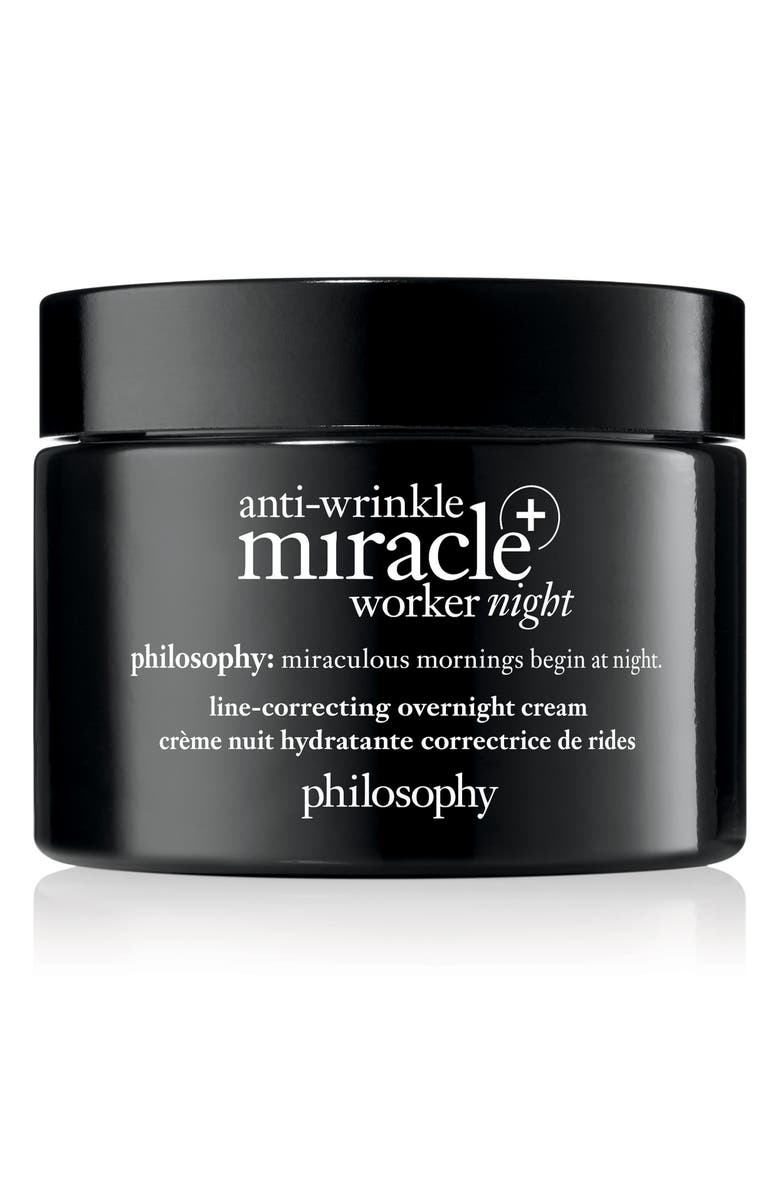 philosophy anti-wrinkle miracle worker night + line-correcting overnight cream, Main, color, 