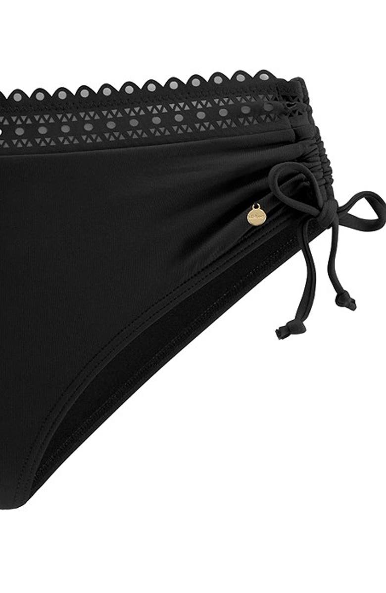 LASCANA Women's Side Tie Lace Trim Bikini Bottom, Alternate, color, 