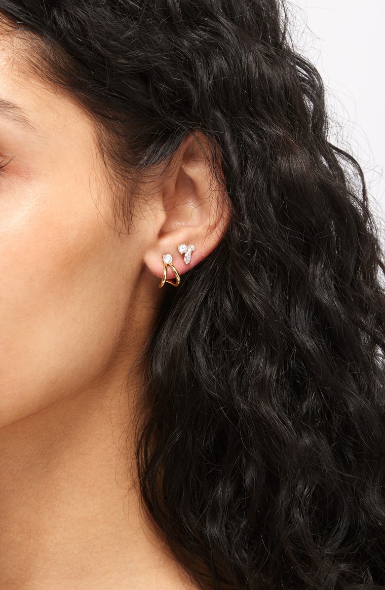 Nadri Set of Two Cubic Zirconia Earrings, Alternate, color,