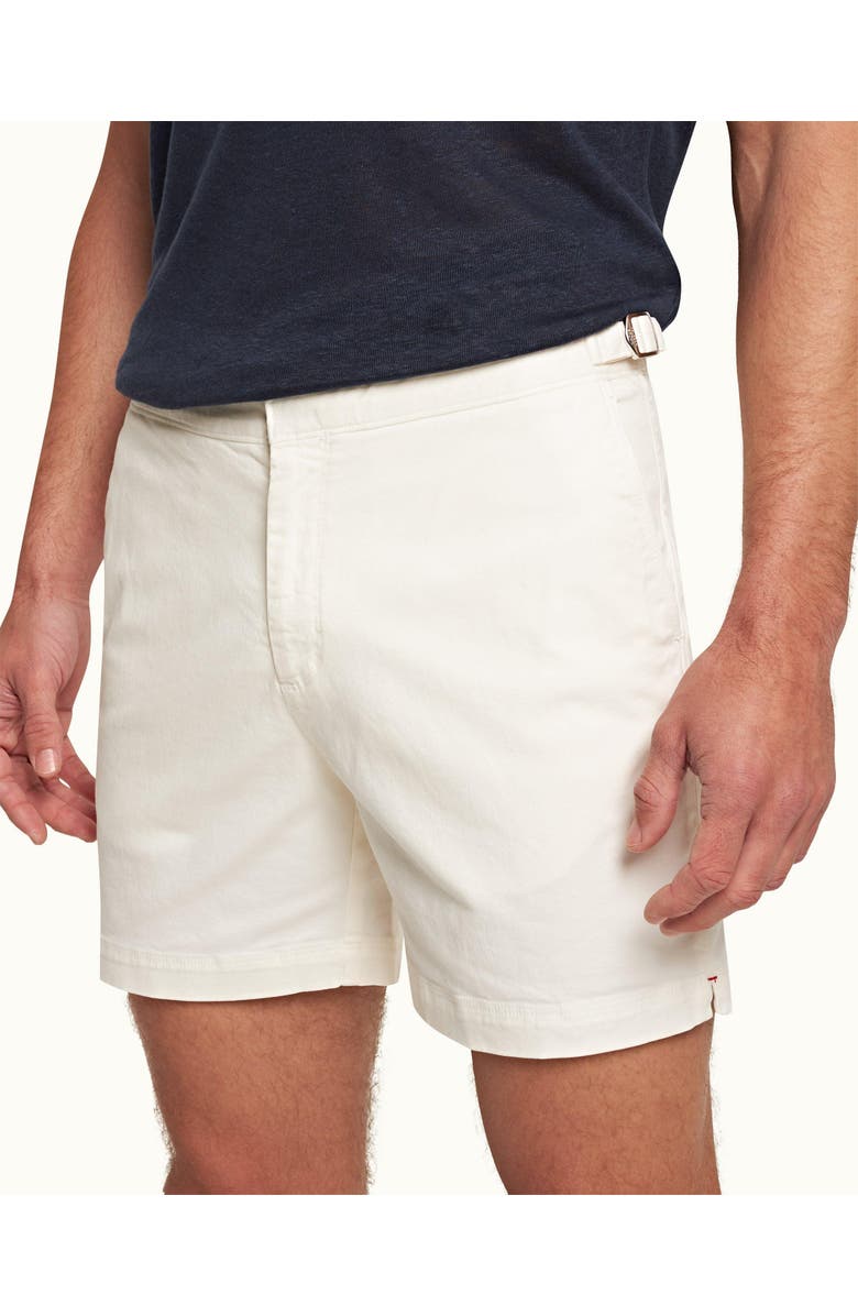 Orlebar Brown Bulldog Stretch-Cotton Mid-Length Stretch-Cotton Shorts, Alternate, color, Sea Mist