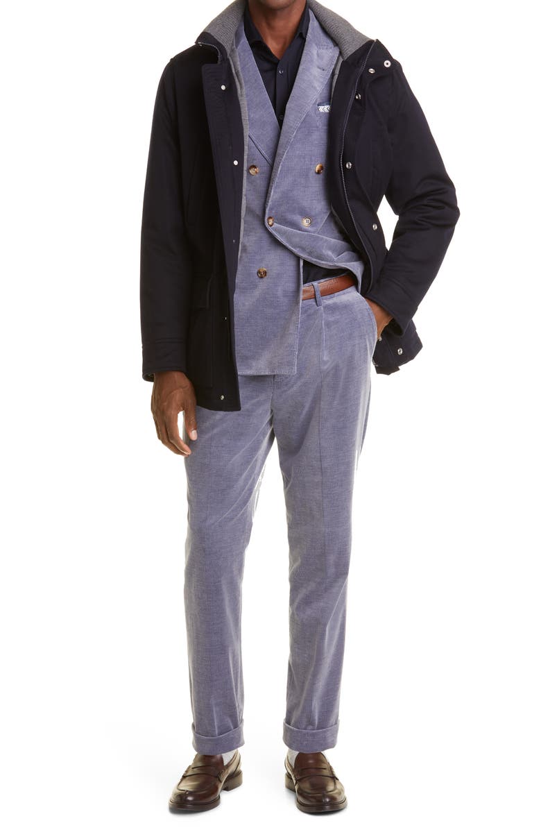 Brunello Cucinelli Men's Pleated Leisure Fit Corduroy Pants, Alternate, color,