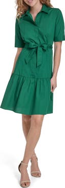 Calvin Klein Short Sleeve Cotton Shirtdress