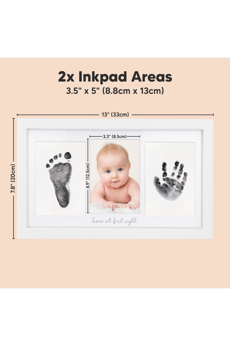 Duo Clean Touch Inkless Hand & Footprint Frame Kit, Alternate, color, Alpine White