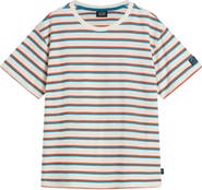 Scotch & Soda Kids' Striped Relaxed Fit Organic Cotton T-Shirt