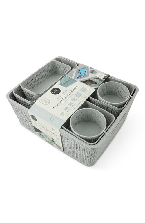 Core Home 10-piece Assorted Storage Basket Set In Gray