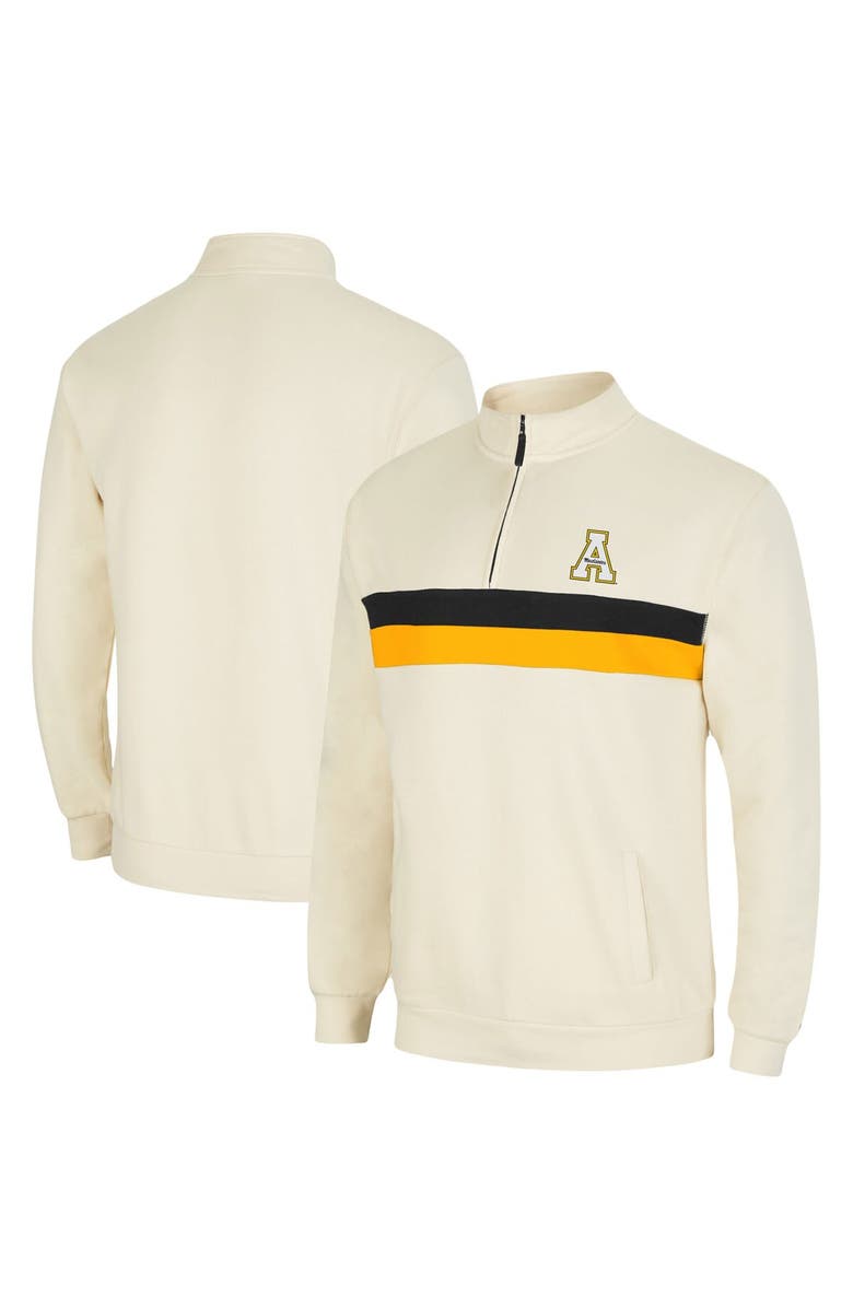 COLOSSEUM Men's Colosseum Cream Appalachian State Mountaineers Activities Quarter-Zip Jacket, Main, color, 