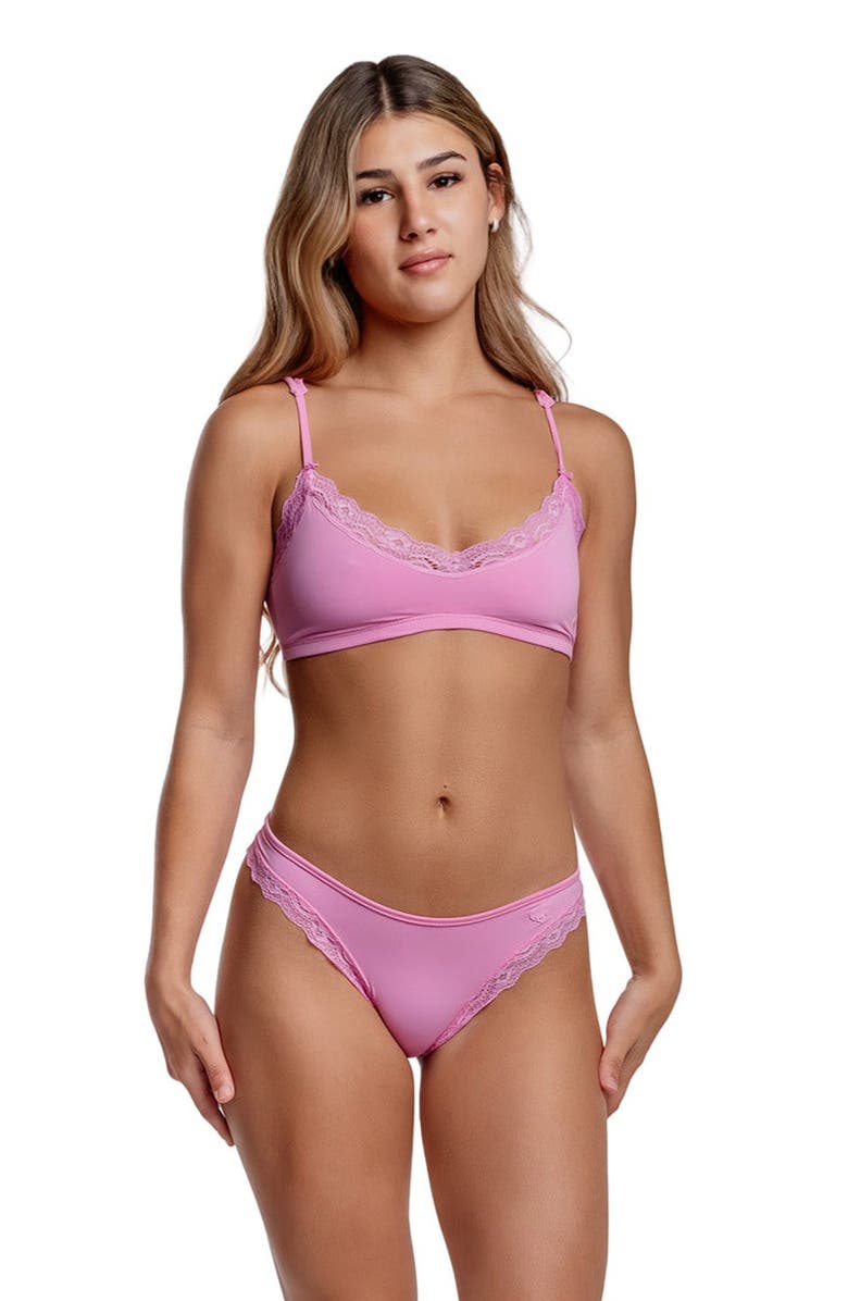 Cheeky Cherry Ultra Smooth Lace Scoop Bralette, Main, color, 