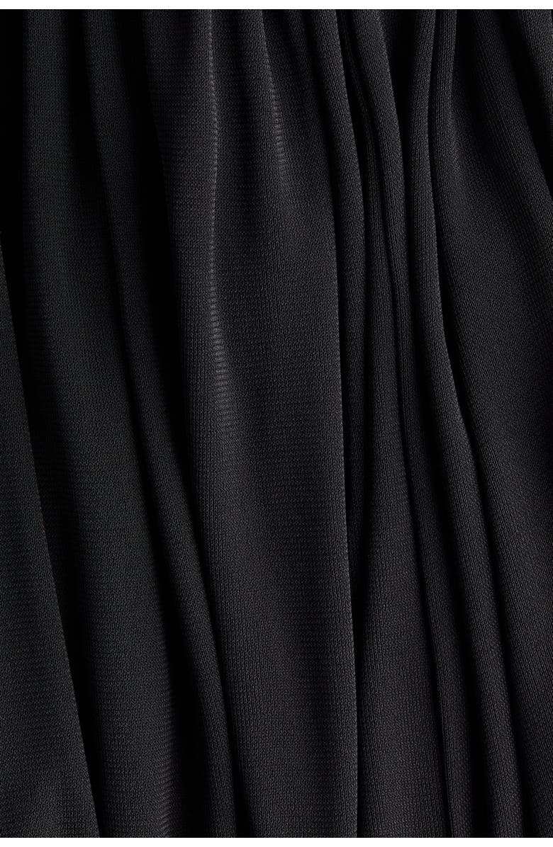 H&M Draped One-shoulder Dress, Alternate, color, Black