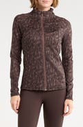 90 DEGREE BY REFLEX Brisa Interlock Flared Full Zip Sweatshirt