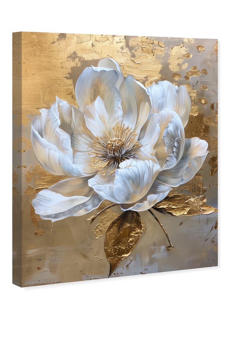 Athena's Flower Canvas Wall Art, Alternate, color, GOLD