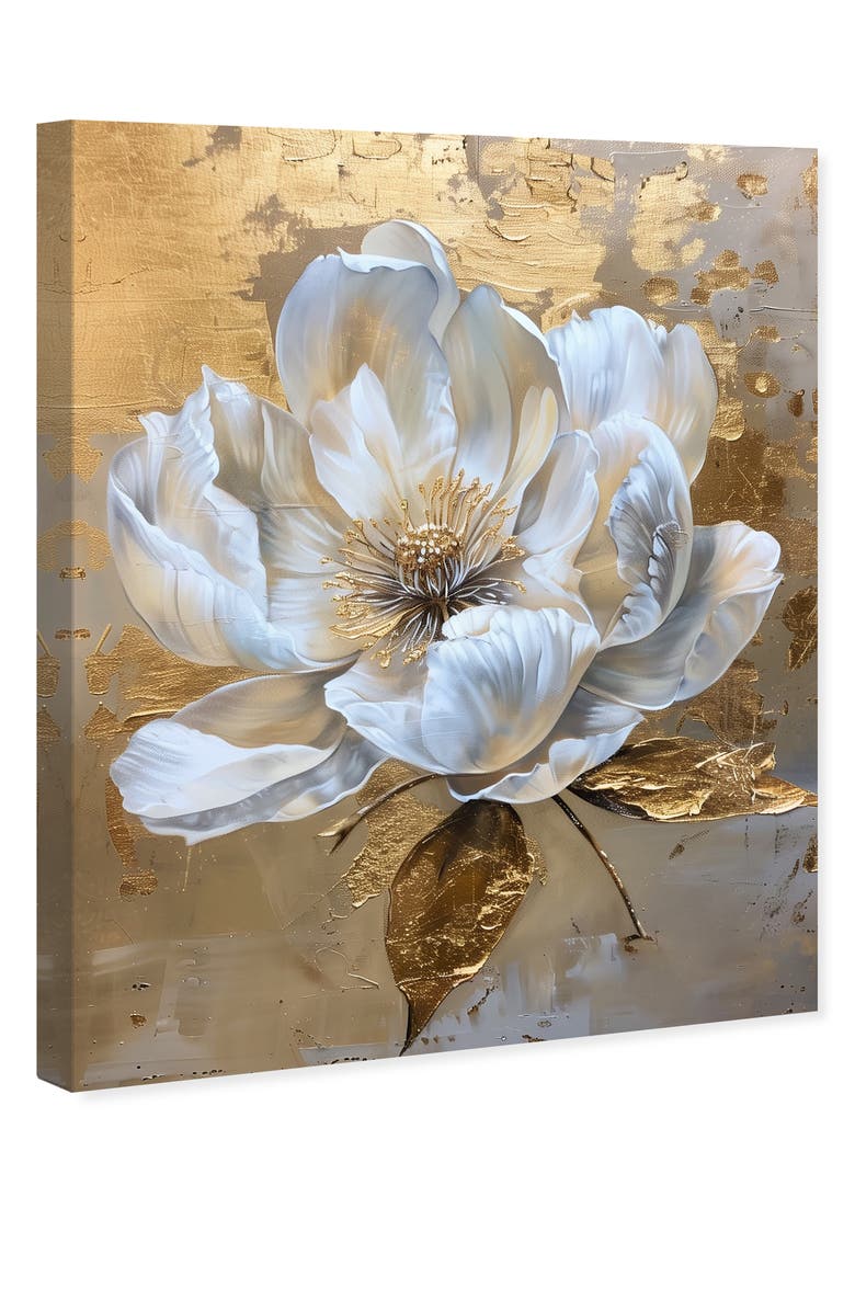 Wynwood Studio Athena's Flower Canvas Wall Art, Alternate, color, Gold