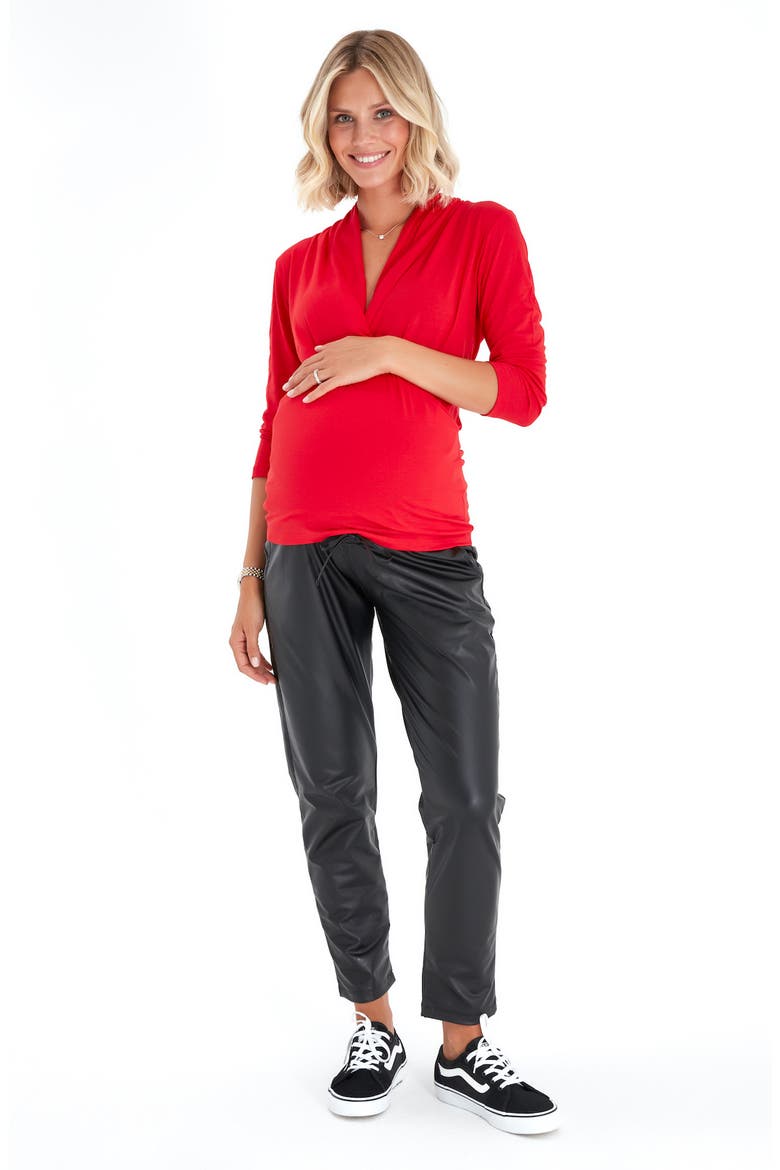 Pure Maternity/Nursing Top, Alternate, color, RED