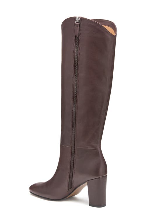Johnston & Murphy Knee High Boot In Bordeaux Italian Nappa