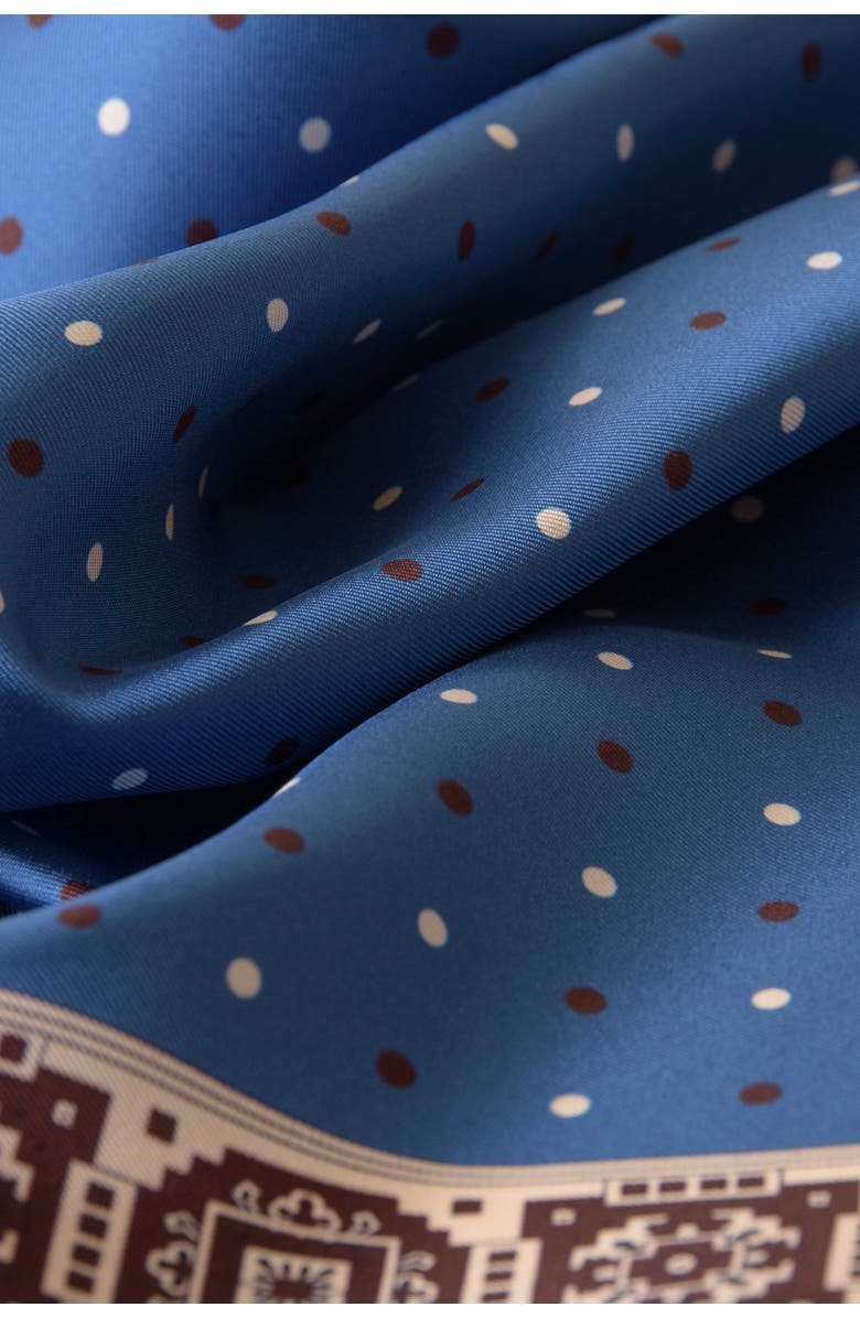 Elizabetta Bergamo - Hand Rolled Silk Neckerchief for Men, Alternate, color, Blue