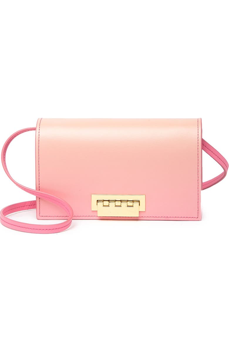 ZAC Zac Posen Eartha Leather Crossbody Clutch, Alternate, color,