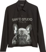 SANTO STUDIO My Dawg Button-Up Long Sleeve Shirt