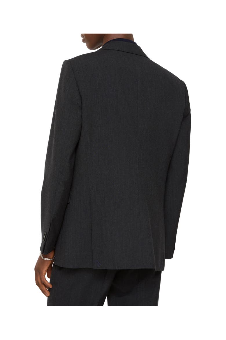 Wool Blend Tailored Jacket, Alternate, color, Midnight grey melange