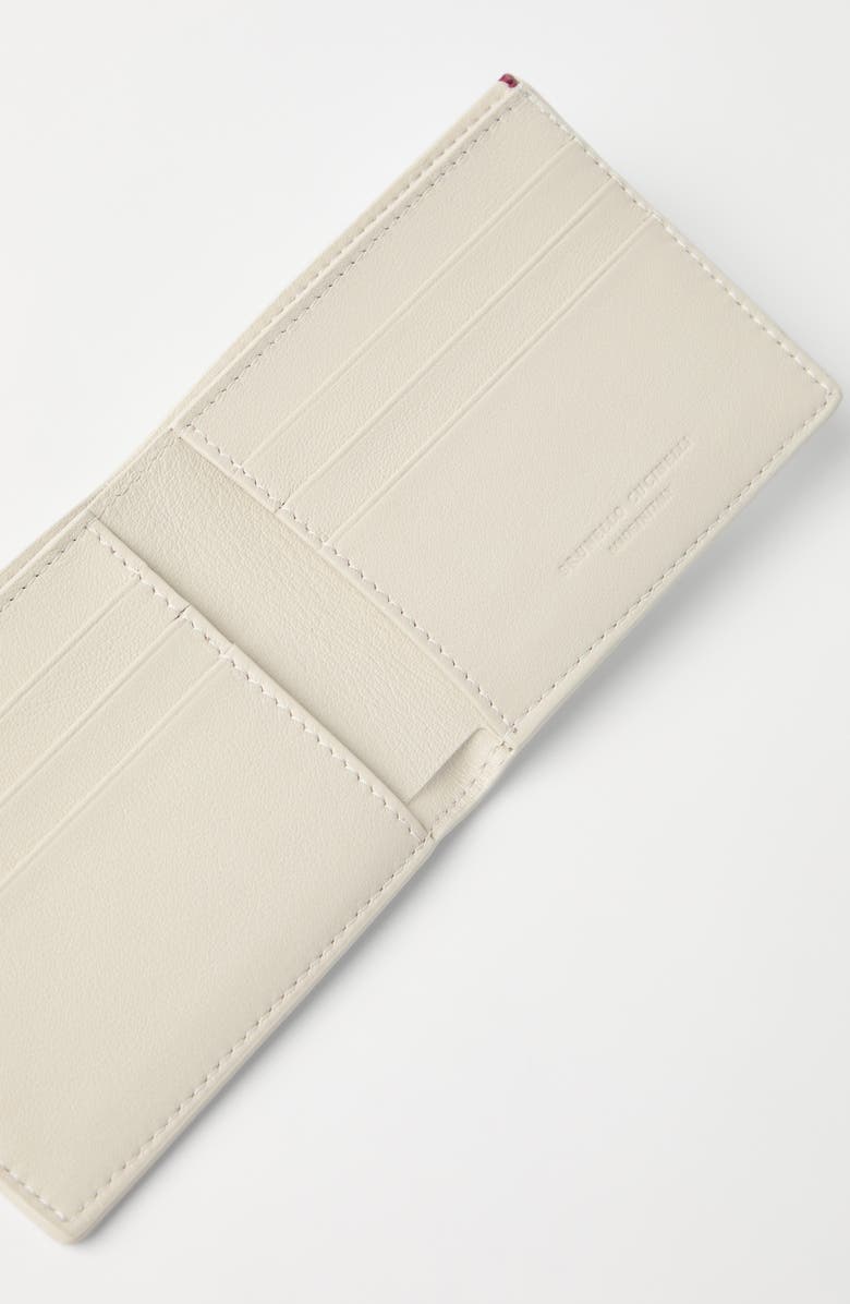 Brunello Cucinelli Calfskin wallet, Alternate, color, Ivory