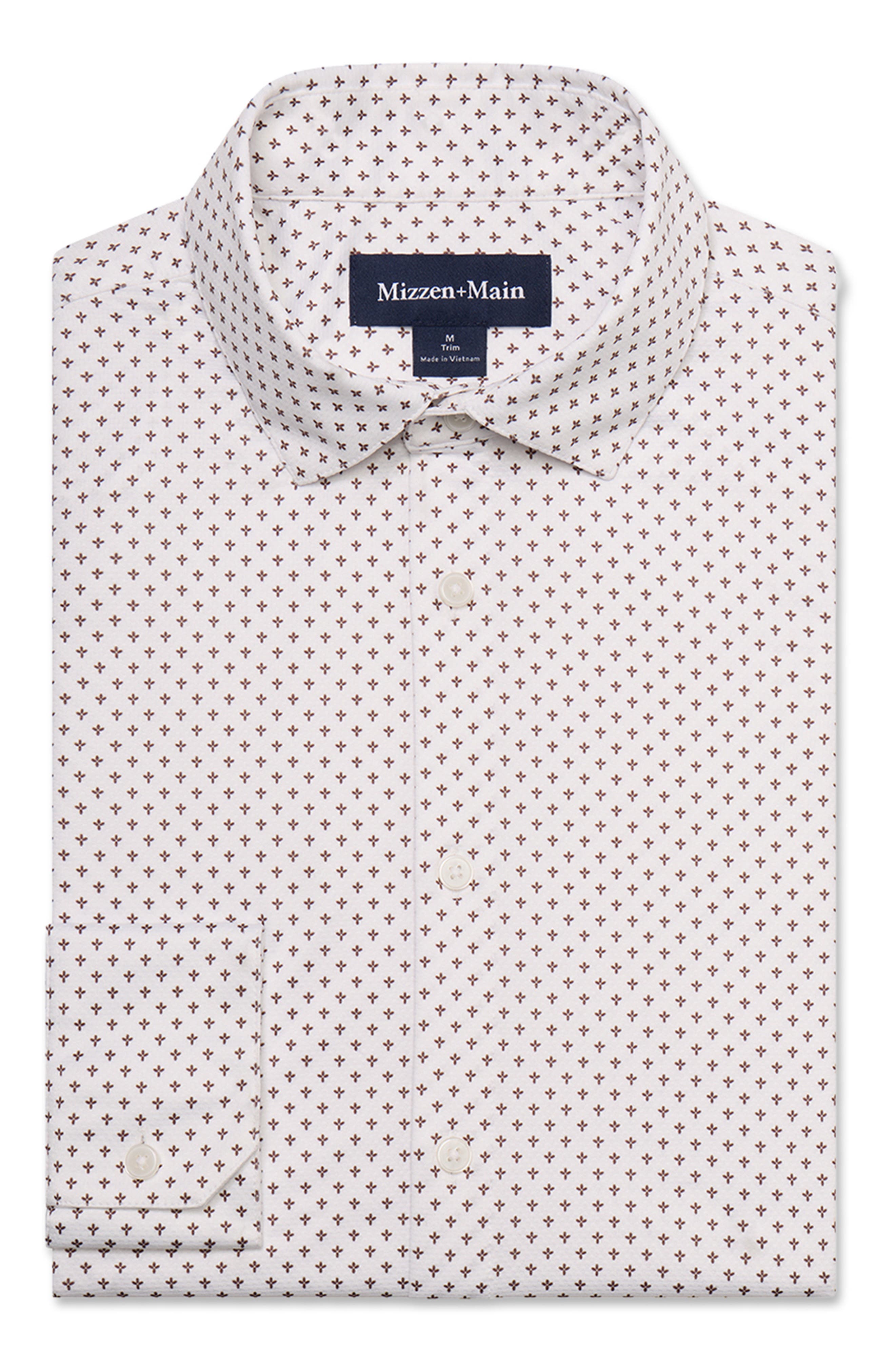 Mizzen+Main Halyard Trim Fit Print Performance Button-Up Shirt (Men ...