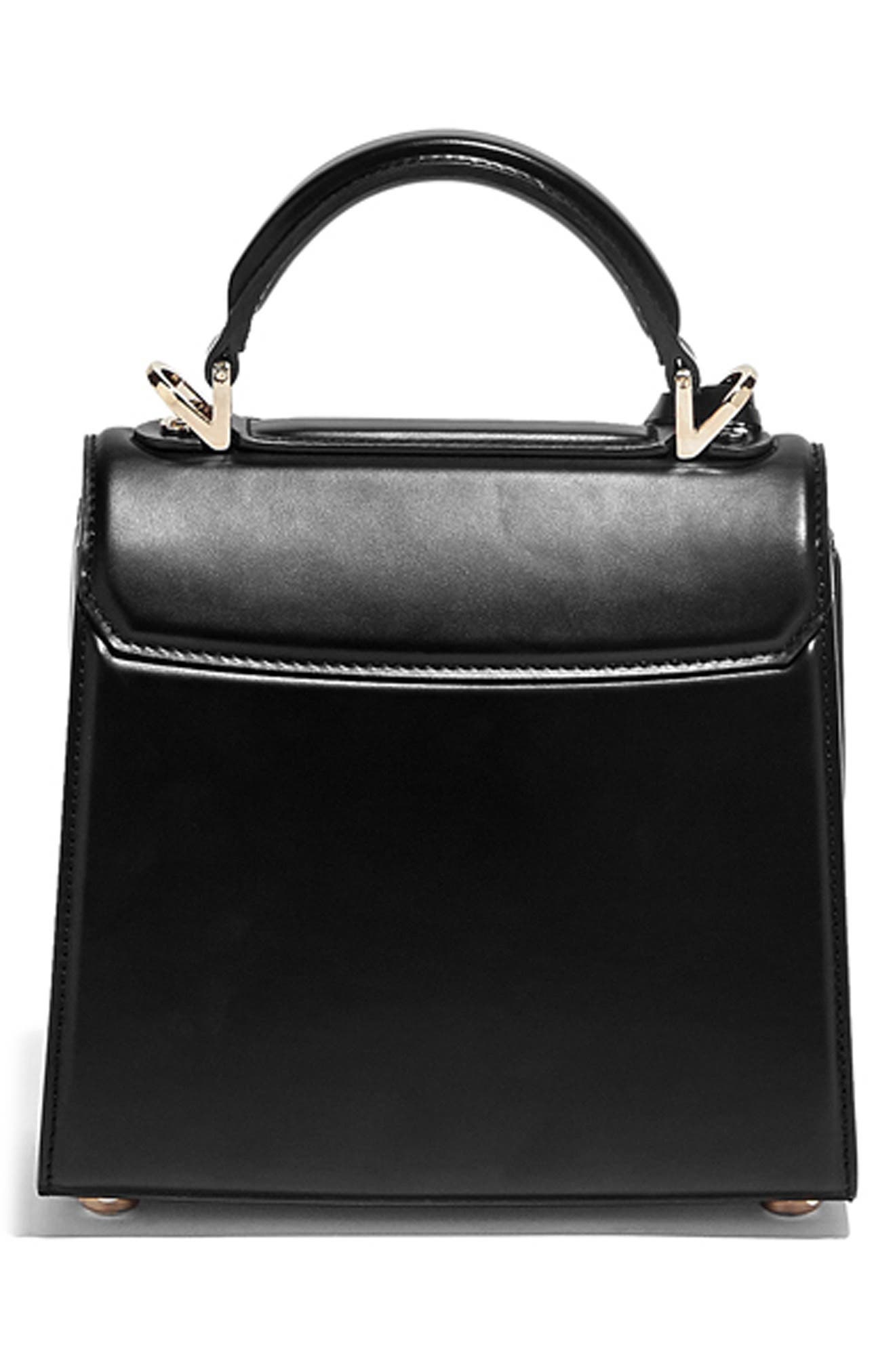 FERRAGAMO Salvatore Ferragamo Small Boxyz Leather Satchel, Alternate, color, 