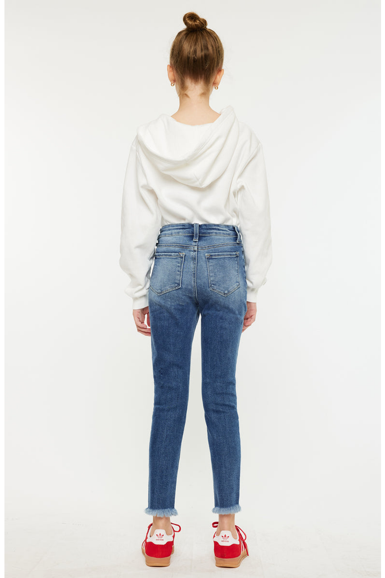 Marinette High Rise Ankle Skinny Jeans, Alternate, color, Medium Wash