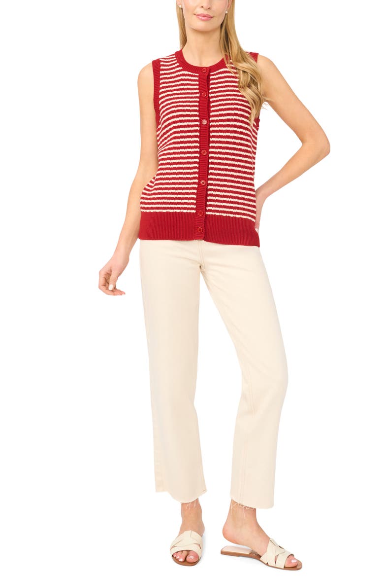 Stripe Sweater Vest, Alternate, color, LAVA FALLS