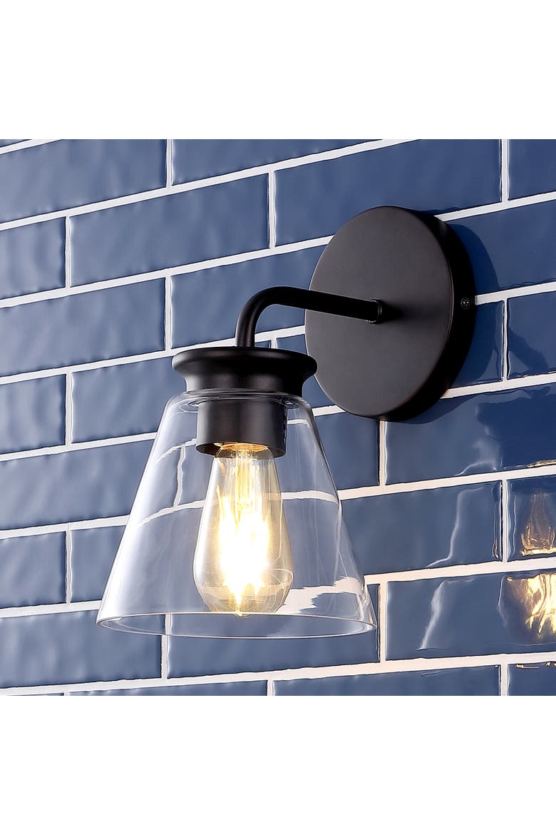 Kondo 1-Light Modern Farmhouse Iron LED Vanity, Alternate, color, Oil Rubbed Bronze