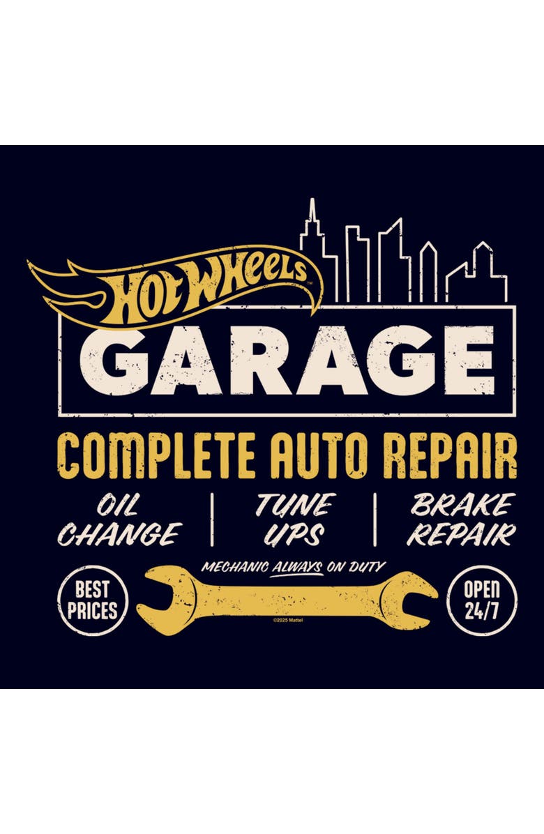 Hot Wheels Men's Hot Wheels Garage Complete Auto Repair  Graphic T-Shirt, Alternate, color, Navy Blue