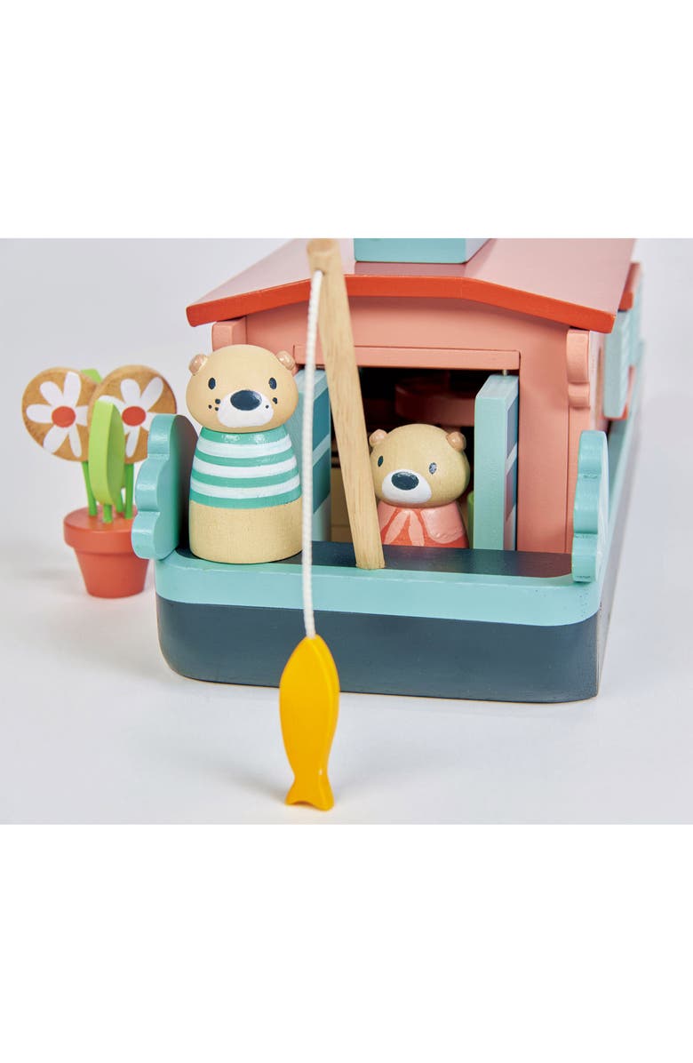 Tender Leaf Toys Little Otter Wooden Canal Boat Playset, Alternate, color, Multi