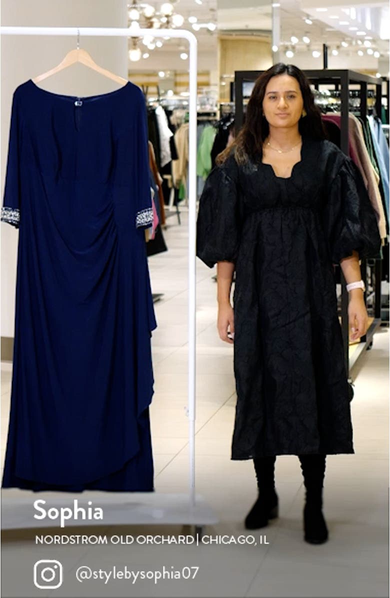 Embellished Faux Wrap Gown, sales video thumbnail