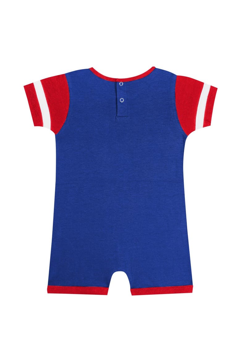 Newborn & Infant Fanatics Branded Royal Chicago Cubs Fast Pitch Romper, Alternate, color, Royal