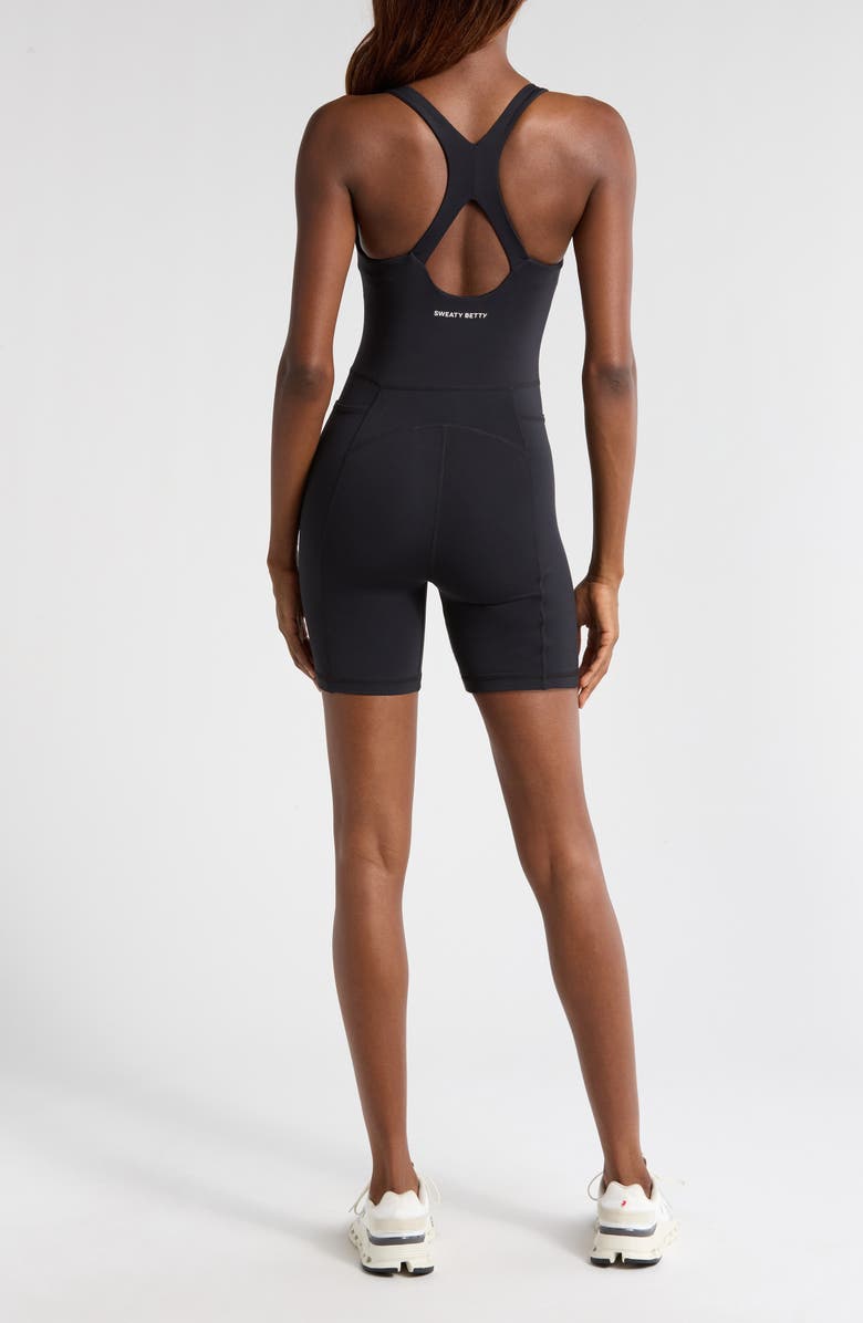 Sweaty Betty All Day Active Romper, Alternate, color, Black