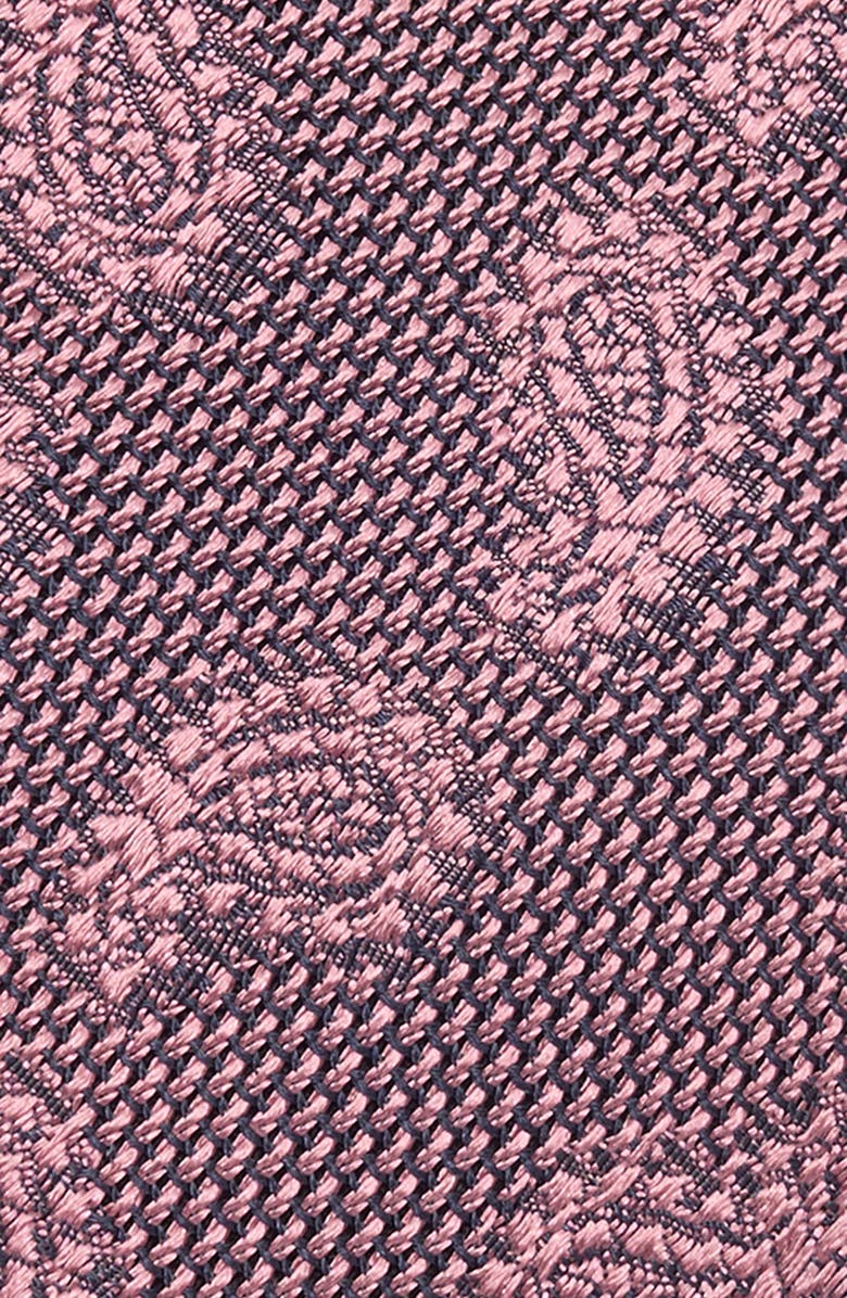 ZEGNA TIES Paisley Petal Silk Tie, Alternate, color, Medium Pink Fan