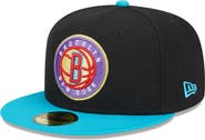 New Era Men's New Era Black/Turquoise Brooklyn Nets Arcade Scheme 59FIFTY Fitted Hat