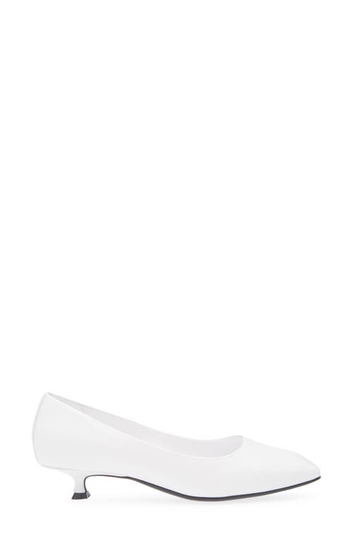 Jeffrey Campbell Millenni Pointed Toe Kitten Heel Pump In White
