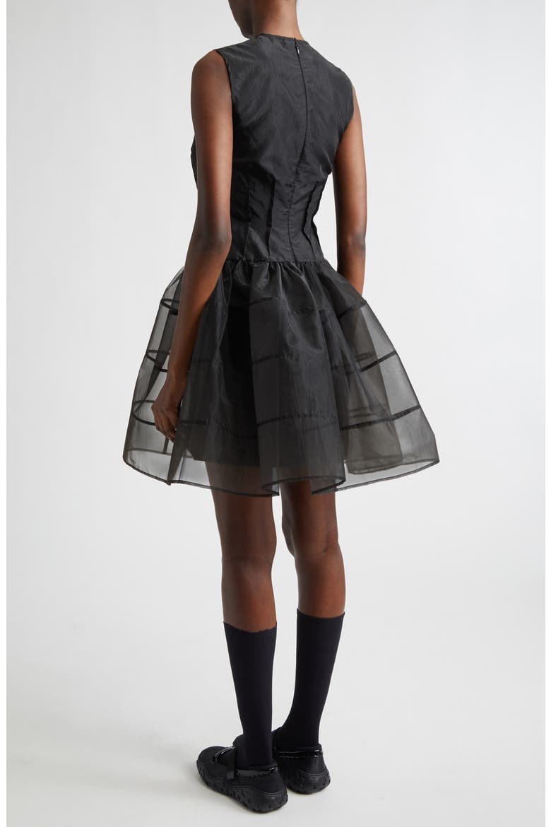 Claudie Liquid Myrtia Fit & Flare Dress, Alternate, color, BLACK LIQUID MYRTIA