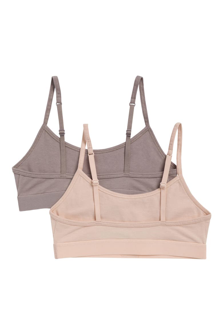 Kids' 2-Pack Bralettes, Alternate, color, SPANISH VILLA/ DUSTED FOX