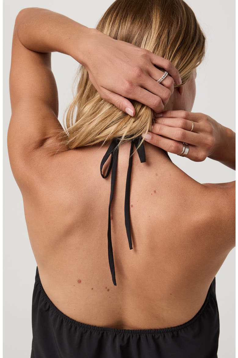 Villa Shoreline Halter Top, Alternate, color, BLACK