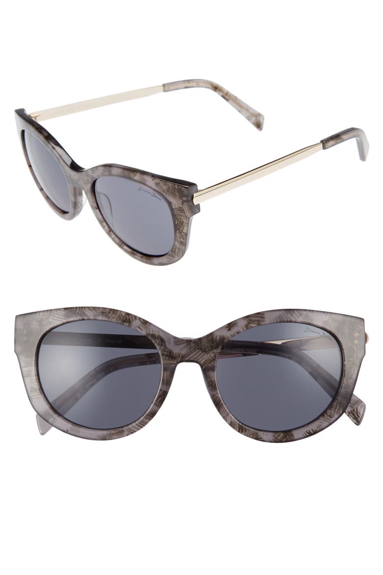 53mm Modified Cat Eye Sunglasses, Main, color, GREY