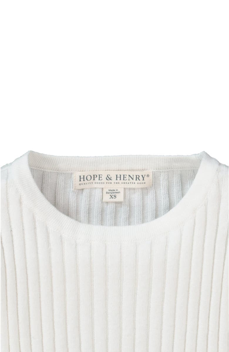 Hope & Henry Girls' Rib Knit Sweater Top, Kids, Alternate, color,