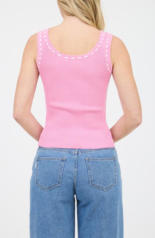 BLU PEPPER BLU PEPPER STITCH TRIM RIBBED TANK 