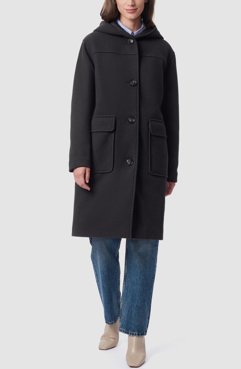Bernardo Longline Hooded Coat, Alternate, color, 