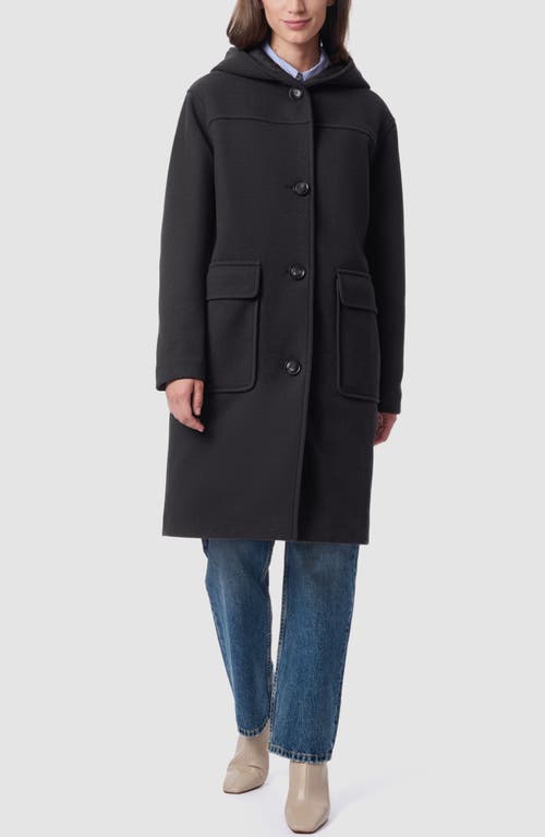 Bernardo Longline Hooded Coat In Black