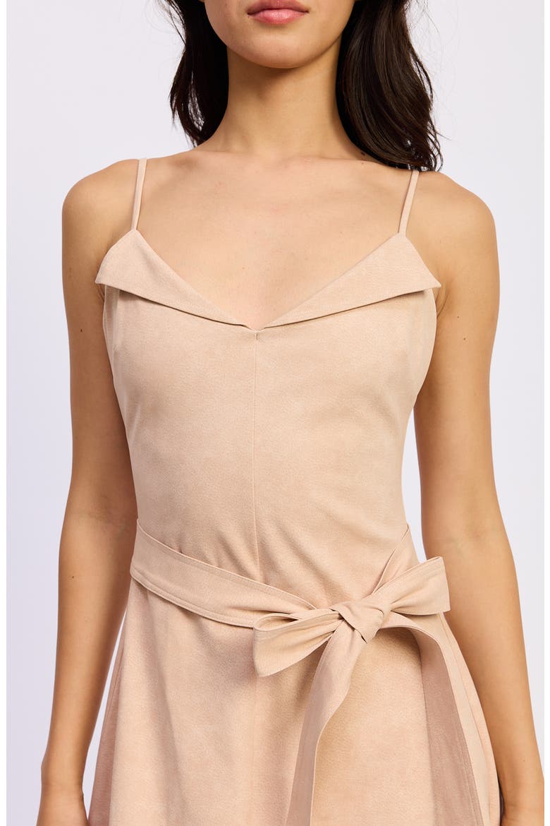 Donna Faux Suede Midi Dress, Alternate, color, BLUSH